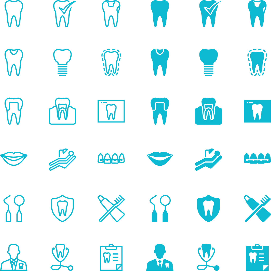 dental icon set 2